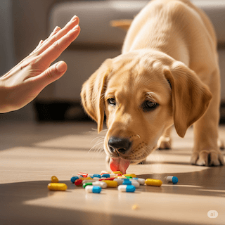 chó nuốt phải dị vật