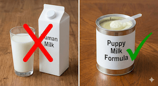 chó con uống sữa