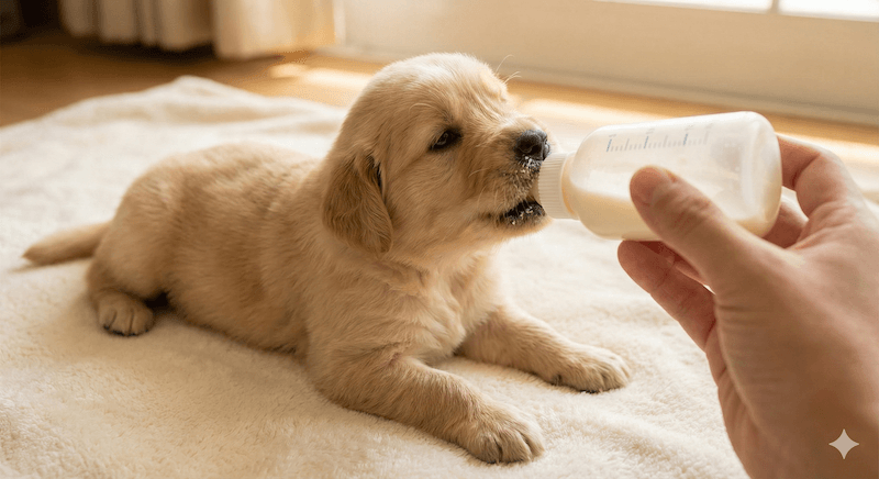 chó con uống sữa