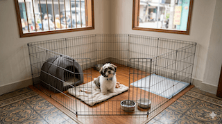 chó con ở nhà một mình