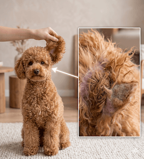 Lông vón cục ở chó