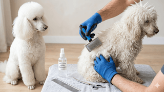 Lông vón cục ở chó