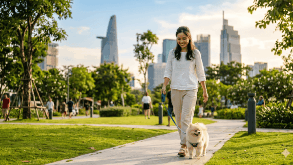 văn hóa dắt chó đi dạo