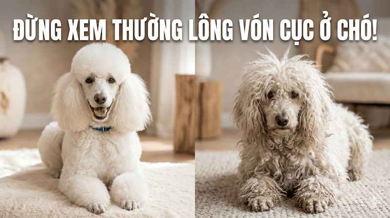 Lông vón cục ở chó