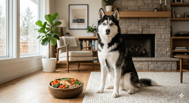 chế độ ăn của chó Siberian Husky