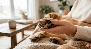 chăm sóc đệm chân chó