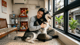 chăm sóc chó husky