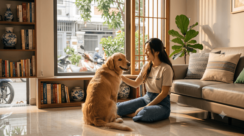 chó lại hướng mông về phía bạn