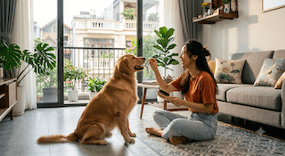 chó lại hướng mông về phía bạn