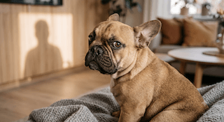 chó tránh ánh mắt