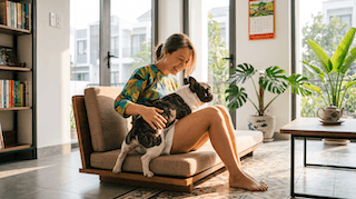 chó áp mông vào người