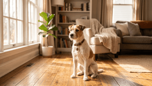 chó tránh ánh mắt
